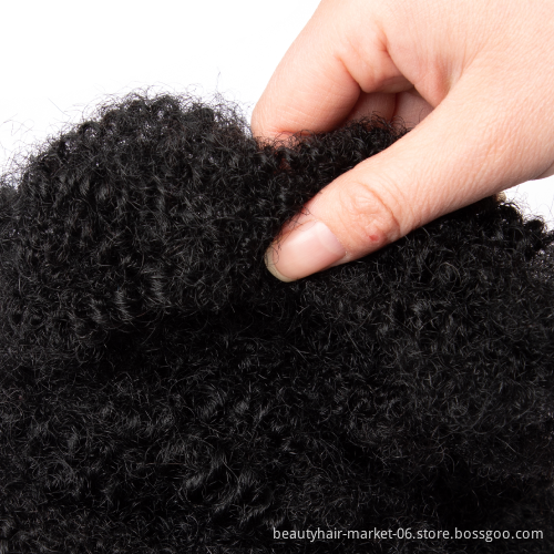 BLT drop shipping afro kinky hair bulk 100% human hair wholesale afro kinky bulk human hair natural black #1B